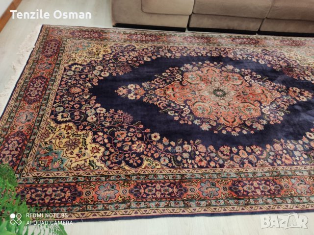Над 50 годишен ръчно вързан  Персийски килим, снимка 10 - Колекции - 31142902