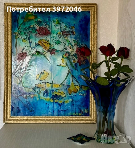 Винтидж стъклопис 