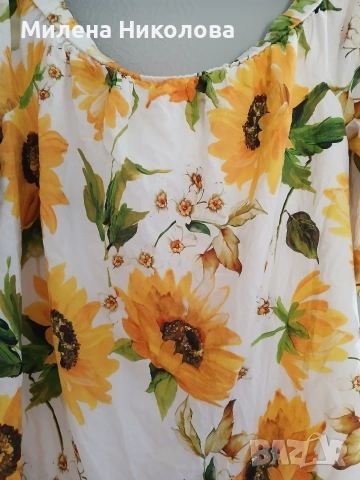 Блузка на слънчогледи М/Л, снимка 4 - Блузи с дълъг ръкав и пуловери - 54008413