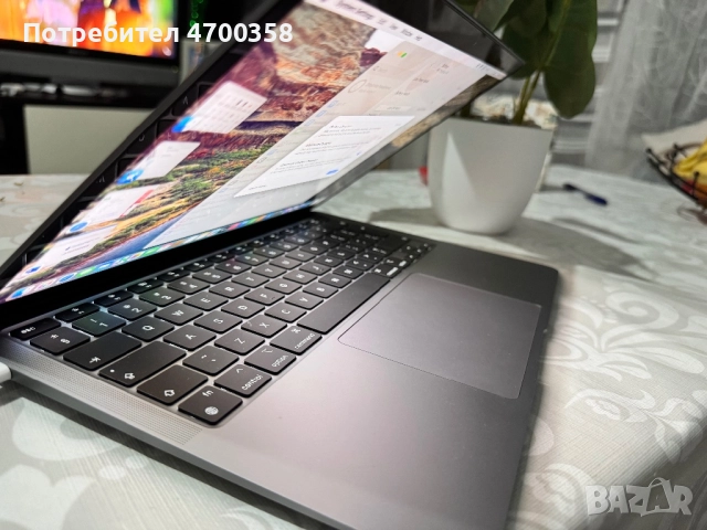 Продава се лаптоп Apple MagBook air 13.3" 256 Space Gray ,Apple M1, снимка 3 - Лаптопи за работа - 52989722