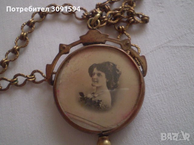 викториянски период пандетив медальон Колие с висулка за носене на снимка дубле, снимка 4 - Антикварни и старинни предмети - 38877361