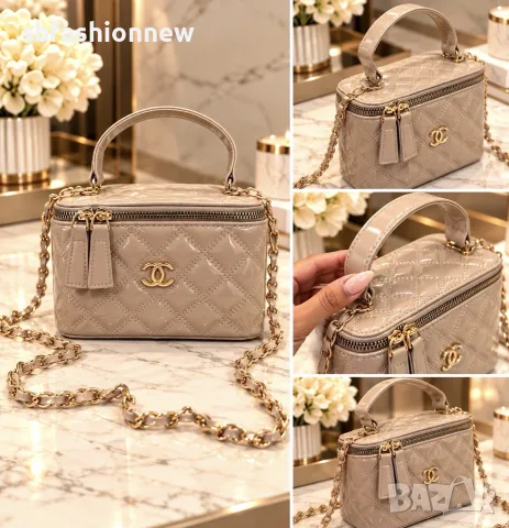 Chanel черна или бежова, снимка 3 - Чанти - 56524573