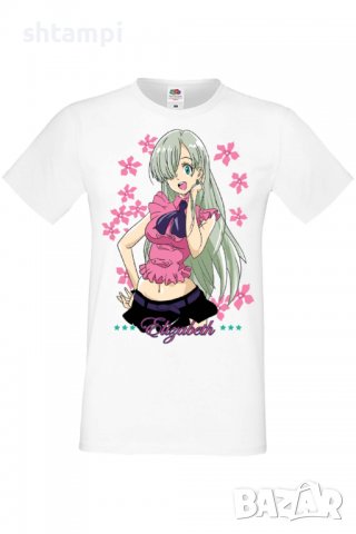 Мъжка тениска The Seven Deadly Sins Elizabeth Liones,Анимация,игра,Празник,Повод,, снимка 3 - Тениски - 38123023