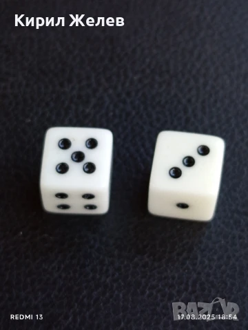 Две стари редки зарчета от соца за игра на табла за КОЛЕКЦИОНЕРИ 30671, снимка 3 - Други ценни предмети - 51395110