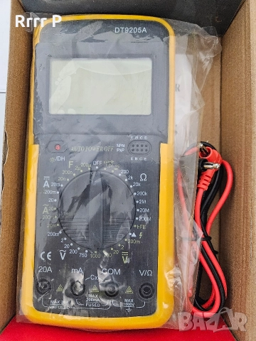 НОВ Дигитален измервателен уред/мултицет DT9205A + батерия, снимка 2 - Други инструменти - 52983948