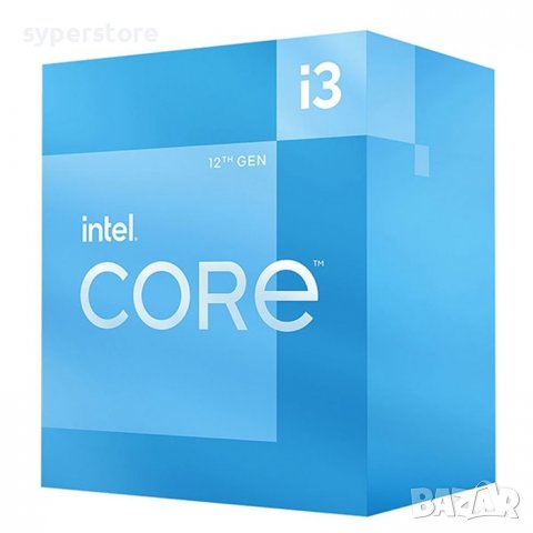 Процесор за компютър, CPU Intel Core i3-12100, 4C, 8T, 3.3, 12M, s1700, Box, SS300210