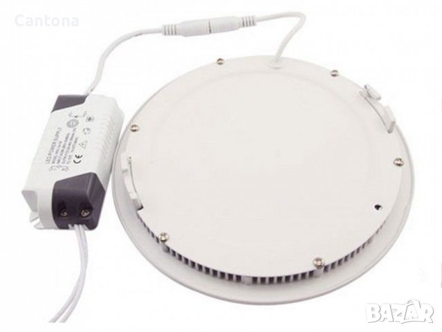LED панел за вграждане - кръг, 12W бяла светлина с LED драйвер, снимка 4 - Лед осветление - 38148205