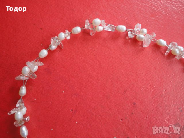 Колие гердан естествени перли и камъни , снимка 5 - Бижутерийни комплекти - 40427275
