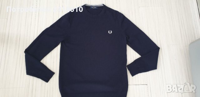 Fred Perry Wool/ Cotton  Mens Size S НОВО!  ОРИГИНАЛ! Мъжки тънък Вълнен Пуловер!, снимка 8 - Пуловери - 42553297