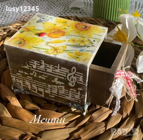 Кутийка-Слънчеви нарциси!, снимка 5 - Декорация за дома - 53024021