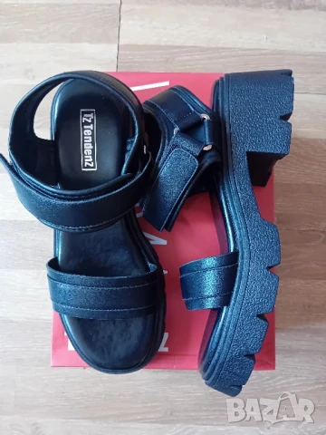 Черни сандали Тенденз , снимка 5 - Сандали - 51354486