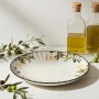 Изящни чинии с къдрава форма и декор маслини от керамика, снимка 3