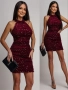 Дамска Къса Рокля С Пайети - 3 Налични Цвята Код S380, снимка 3