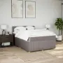 vidaXL Боксспринг легло с матрак, таупе, 140x190 см, плат, снимка 3
