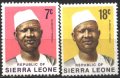Чисти марки Сиака Пробин Стивънс президент 1973 от  Сиера Леоне, снимка 1 - Филателия - 35510506