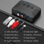 Безжичен Bluetooth 5.3 Аудио Приемник и Предавател R20 с RCA, AUX и USB порт, снимка 4