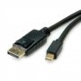 Кабел DisplayPort M - Mini DisplayPort M 1м, 8K Roline 11.04.5814 DP-M to Mini DP M, снимка 2