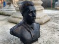 Бронзов бюст,статуетка,преспапие на Й.В.Сталин, снимка 3
