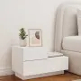 vidaXL Нощно шкафче с LED осветление, бяло, 70x36x40,5 см, снимка 3