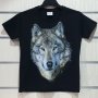 Нова детска тениска с трансферен печат Вълк със сини очи, Серия Вълци, снимка 5