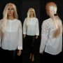 💕🎁Ефектна дамска бяла блуза с дантел., снимка 1 - Блузи с дълъг ръкав и пуловери - 30622131