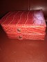 Кутия за бижута облицована с червена еко кожа