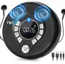 Преносим Bluetooth CD плейър Greadio CD37 със слушалки и вградени високоговорители, 2000 mAh, снимка 1
