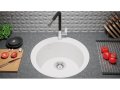 Кръгла Кухненска Мивка от гранит модел Пиза 45 500 x 500 mm - Бял, снимка 6