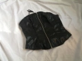 H&M нов кожен топ корсет-бюстие с цип отпред р-р XS , снимка 2
