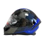 КАСКА ЗА МОТОР С ОЧИЛА, Размери S, M, L, XL - Черно/Син - 721431, снимка 5
