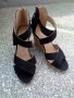 Дамски обувки Cox, нови, черни с беж, снимка 7