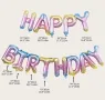 Happy Birthday Балони цветни преливащи цветове рожден ден надпис за рожден ден парти балон фолио , снимка 4