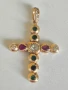 Златен кръст с Диаманти и Рубини-ръчна изработка , снимка 16