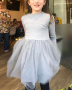 Mango рокля с тюл за момиче 9 г, 134 см, снимка 2