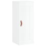 vidaXL Стенен шкаф, бял гланц, 34,5x34x90 см, инженерно дърво(SKU:830478