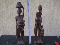  дървена статуетка африканска , снимка 1 - Колекции - 30408416