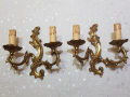 Чифт бронзови аплици в стил Луи 15, снимка 1 - Антикварни и старинни предмети - 44574920