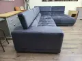 Тъмно сив ъглов диван от плат "Spliff", снимка 11
