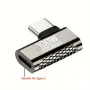 90 градусов адаптер, 100W Super Charge 20Gbps Type C USB 4.0, 4K/8K, мъжко към женско, снимка 2
