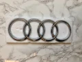 ПРЕДНИ и ЗАДНИ емблеми AUDI / Хром / черен гланц / AUDI, снимка 4