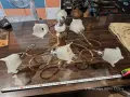 класически таванен полилей (луна / плафониера) с 5 светлини. , снимка 6