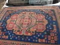 Стар вълнен ръчно тъкан и бродиран килим - килимче, снимка 2