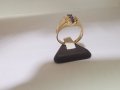 Златен пръстен с лилав аметист , снимка 2