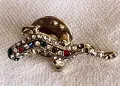 Миниатюрна брошка vintage гущер Германия, снимка 11
