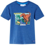 Детска тениска, тъмносин меланж, 128（SKU:12242, снимка 1 - Детски тениски и потници - 44683556