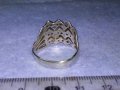 НЕОГОТИЧЕСКИ АЖУРЕН МАЙСТОРСКИ СРЕБЪРЕН АНГЛИЙСКИ АРТ ПРЪСТЕН СРЕБРО 925 ПРОБА 40913, снимка 8
