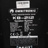 Omnitronic - kb212, снимка 6 - Тонколони - 39766993