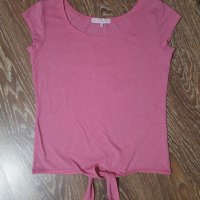Розова тениска топ Bershka M-6лв.НАМАЛЕНИЕ, снимка 1 - Корсети, бюстиета, топове - 40208317