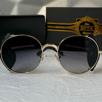 Dita 2023 мъжки дамски слънчеви очила кръгли с кожа 3 цвята, снимка 7 - Слънчеви и диоптрични очила - 44701012