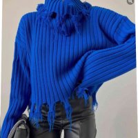 пуловер с подвижна шал яка, снимка 6 - Блузи с дълъг ръкав и пуловери - 39369966